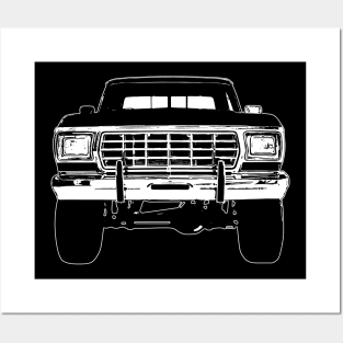 White 1977 F150 Ranger XLT Sketch Art Posters and Art